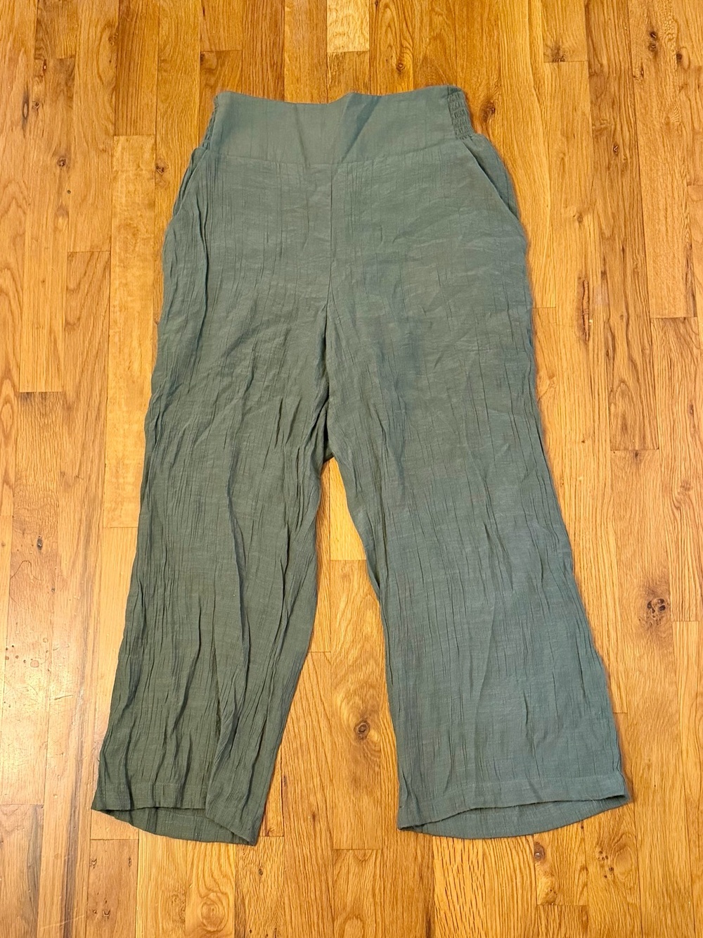 Nanette Lepore Olive Green Wide-Leg Pants
